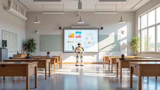 智慧教育AI平台界面,个性化学习推荐,学生进度跟踪,现代化在线教育界面,教育科技背景