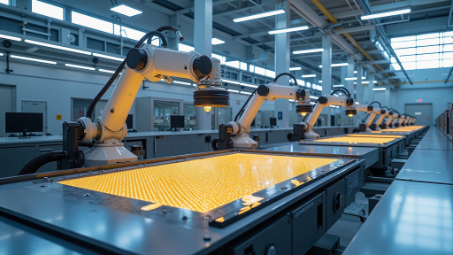 智能制造质检系统界面,工业生产线监控,质量检测结果,现代化制造工厂背景,科技感界面